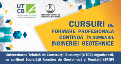 CURSURI DE FORMARE PROFESIONALA CONTINUA IN DOMENIUL INGINERIEI GEOTEHNICE